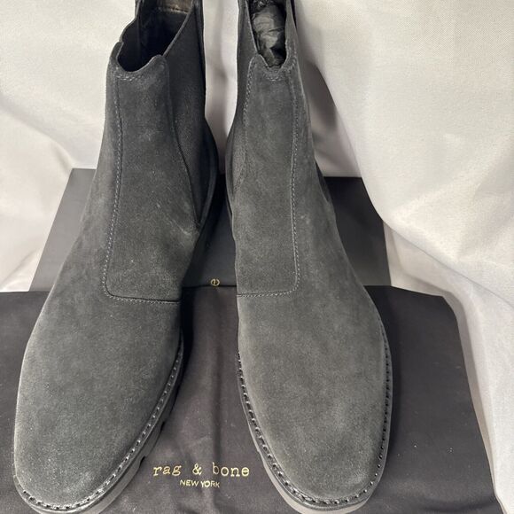 NIB Rag and Bone Bedford Chelsea Boot - Black Suede Size US11 EU44 #1140 - Picture 2 of 14